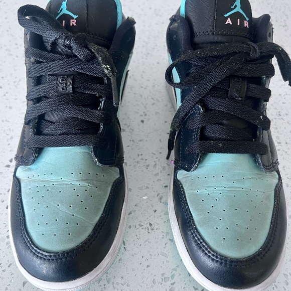 Air Jordan 1 Low SE 'Tropical Twist' Big Boys Sz 5.5 EUC Teal - Picture 6 of 11